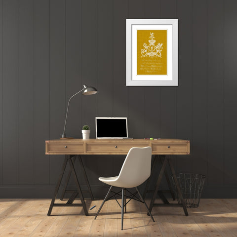 Heraldry Pop IV White Modern Wood Framed Art Print with Double Matting by Vision Studio