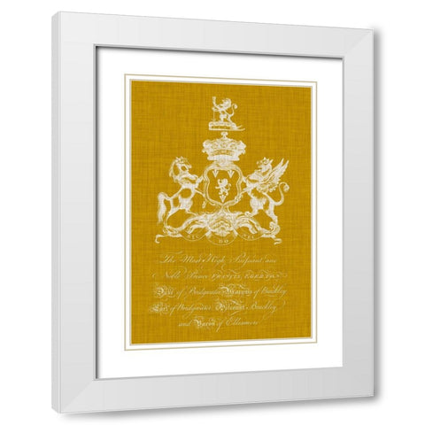 Heraldry Pop IV White Modern Wood Framed Art Print with Double Matting by Vision Studio