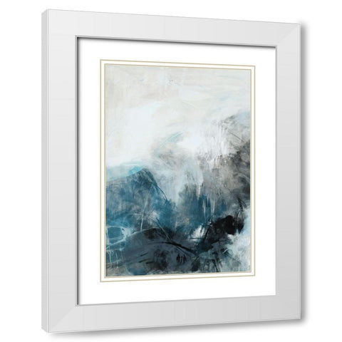 Fingerprint I White Modern Wood Framed Art Print with Double Matting by Jasper, Sisa