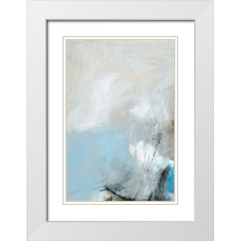Fingerprint II White Modern Wood Framed Art Print with Double Matting by Jasper, Sisa