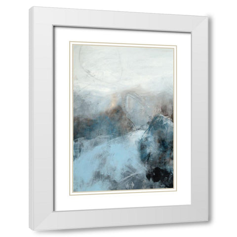 Fingerprint III White Modern Wood Framed Art Print with Double Matting by Jasper, Sisa
