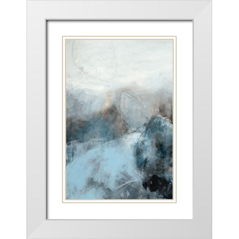 Fingerprint III White Modern Wood Framed Art Print with Double Matting by Jasper, Sisa