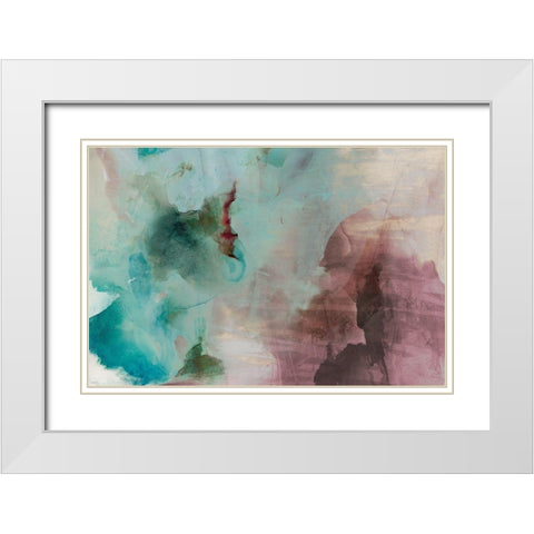 Aversion 7 White Modern Wood Framed Art Print with Double Matting by Jasper, Sisa
