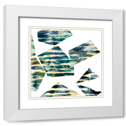 Banding Shapes I White Modern Wood Framed Art Print with Double Matting by Jasper, Sisa