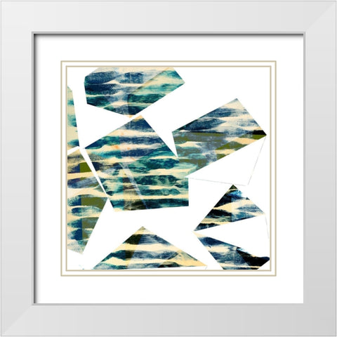 Banding Shapes I White Modern Wood Framed Art Print with Double Matting by Jasper, Sisa