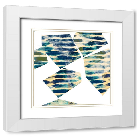 Banding Shapes III White Modern Wood Framed Art Print with Double Matting by Jasper, Sisa