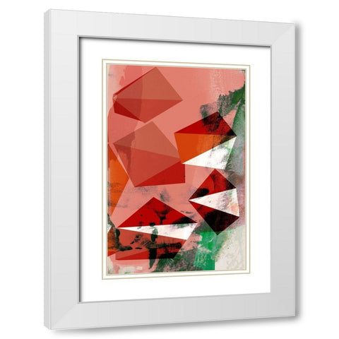 Coral Shapes III White Modern Wood Framed Art Print with Double Matting by Jasper, Sisa