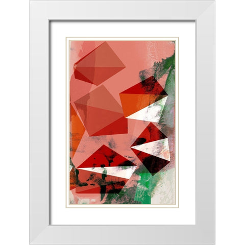 Coral Shapes III White Modern Wood Framed Art Print with Double Matting by Jasper, Sisa