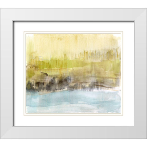 Feathered Fields II White Modern Wood Framed Art Print with Double Matting by Goldberger, Jennifer
