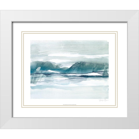 Peaked Reflection II White Modern Wood Framed Art Print with Double Matting by Goldberger, Jennifer