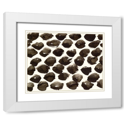 Dots Imperfection II White Modern Wood Framed Art Print with Double Matting by Wang, Melissa