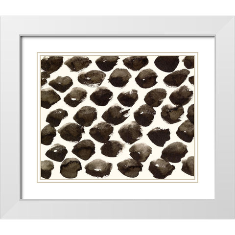 Dots Imperfection II White Modern Wood Framed Art Print with Double Matting by Wang, Melissa