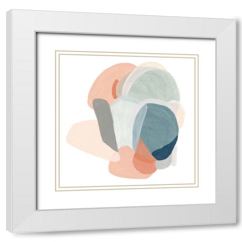 Modular Motion I White Modern Wood Framed Art Print with Double Matting by Vess, June Erica