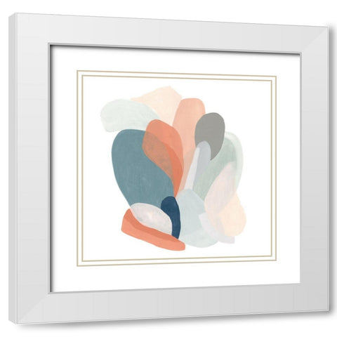 Modular Motion II White Modern Wood Framed Art Print with Double Matting by Vess, June Erica