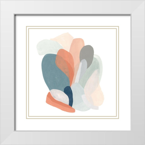 Modular Motion II White Modern Wood Framed Art Print with Double Matting by Vess, June Erica