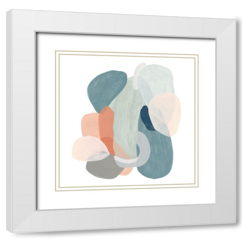 Modular Motion III White Modern Wood Framed Art Print with Double Matting by Vess, June Erica