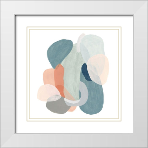Modular Motion III White Modern Wood Framed Art Print with Double Matting by Vess, June Erica