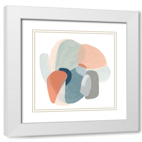 Modular Motion IV White Modern Wood Framed Art Print with Double Matting by Vess, June Erica