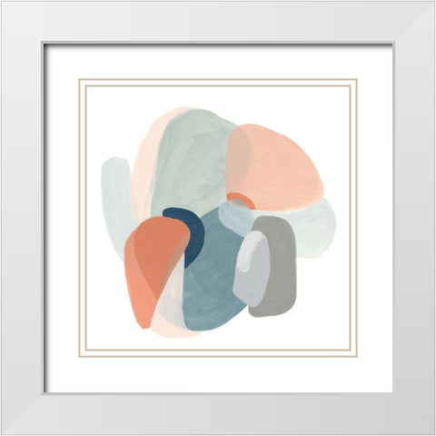 Modular Motion IV White Modern Wood Framed Art Print with Double Matting by Vess, June Erica
