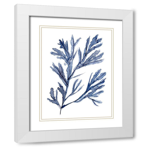 Seaweed Under Water I White Modern Wood Framed Art Print with Double Matting by Wang, Melissa