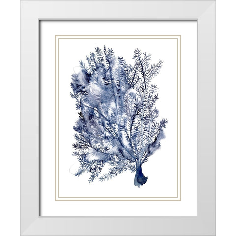 Seaweed Under Water II White Modern Wood Framed Art Print with Double Matting by Wang, Melissa