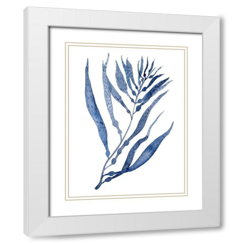 Seaweed Under Water III White Modern Wood Framed Art Print with Double Matting by Wang, Melissa