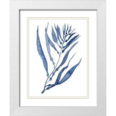 Seaweed Under Water III White Modern Wood Framed Art Print with Double Matting by Wang, Melissa