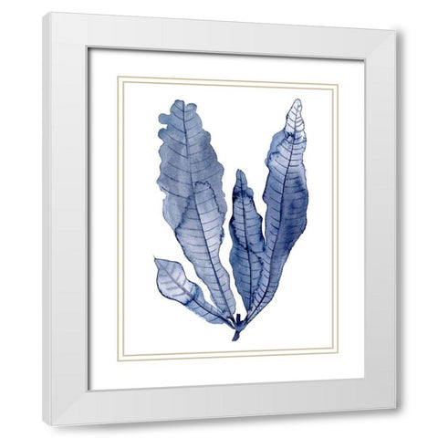 Seaweed Under Water IV White Modern Wood Framed Art Print with Double Matting by Wang, Melissa