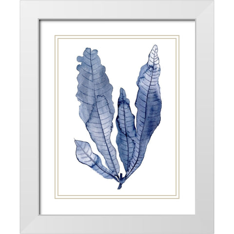 Seaweed Under Water IV White Modern Wood Framed Art Print with Double Matting by Wang, Melissa