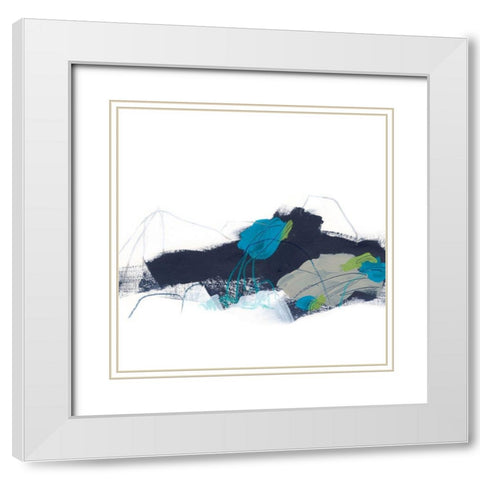 Chart a Course I White Modern Wood Framed Art Print with Double Matting by Vess, June Erica