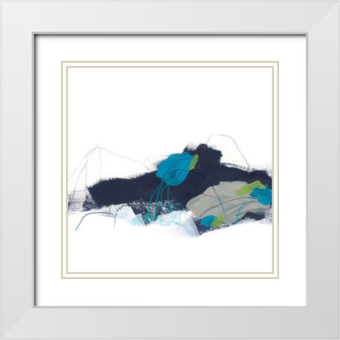 Chart a Course I White Modern Wood Framed Art Print with Double Matting by Vess, June Erica