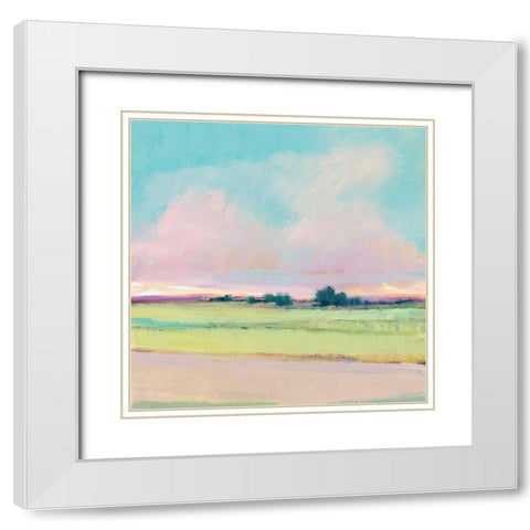 Vivid Landscape I White Modern Wood Framed Art Print with Double Matting by OToole, Tim