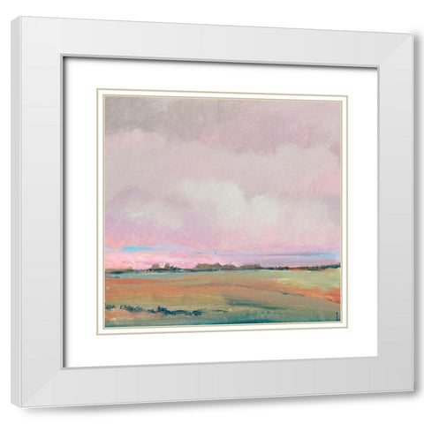 Vivid Landscape IV White Modern Wood Framed Art Print with Double Matting by OToole, Tim