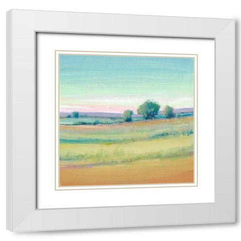 Vivid Landscape VI White Modern Wood Framed Art Print with Double Matting by OToole, Tim