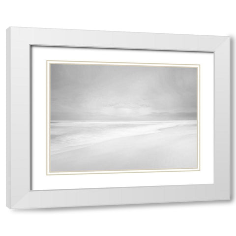 Black and White Water IV White Modern Wood Framed Art Print with Double Matting by McLoughlin, James