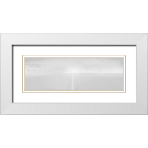 Black and White Water Panel IV White Modern Wood Framed Art Print with Double Matting by McLoughlin, James