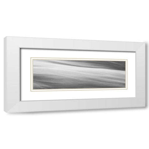 Black and White Water Panel VI White Modern Wood Framed Art Print with Double Matting by McLoughlin, James