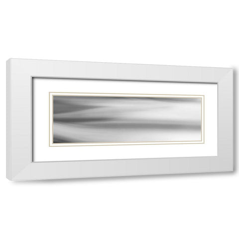Black and White Water Panel VII White Modern Wood Framed Art Print with Double Matting by McLoughlin, James
