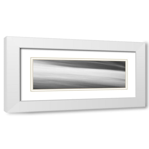 Black and White Water Panel VIII White Modern Wood Framed Art Print with Double Matting by McLoughlin, James