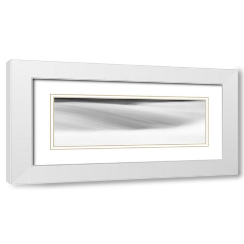 Black and White Water Panel IX White Modern Wood Framed Art Print with Double Matting by McLoughlin, James