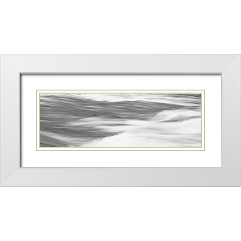 Black and White Water Panel X White Modern Wood Framed Art Print with Double Matting by McLoughlin, James