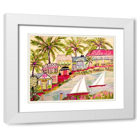 Smooth Sailing II White Modern Wood Framed Art Print with Double Matting by Fields, Karen