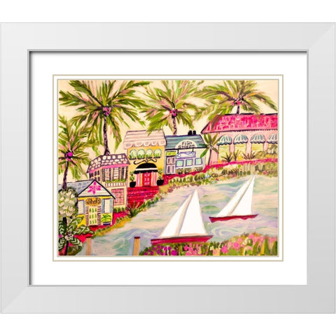 Smooth Sailing II White Modern Wood Framed Art Print with Double Matting by Fields, Karen