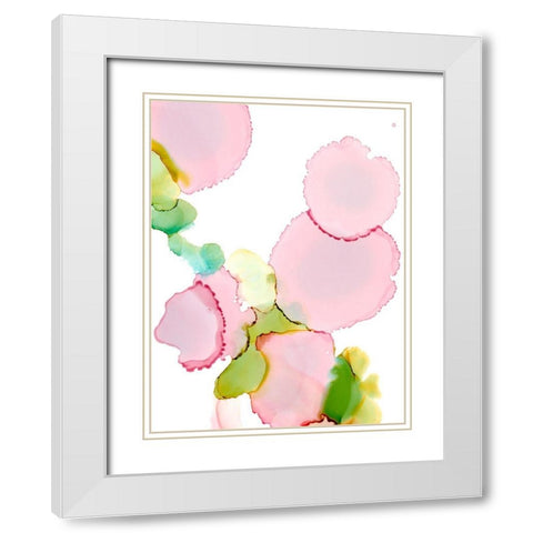 Pink Pop II White Modern Wood Framed Art Print with Double Matting by Harper, Ethan
