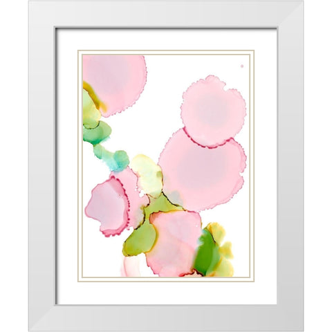 Pink Pop II White Modern Wood Framed Art Print with Double Matting by Harper, Ethan