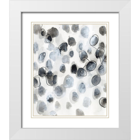 Encompass I White Modern Wood Framed Art Print with Double Matting by Vess, June Erica
