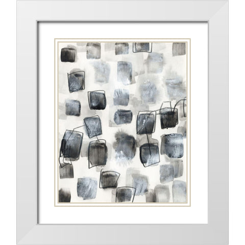 Encompass III White Modern Wood Framed Art Print with Double Matting by Vess, June Erica