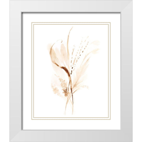 Soft Gathering I White Modern Wood Framed Art Print with Double Matting by Borges, Victoria