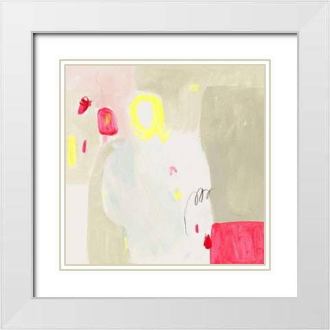 Fizz I White Modern Wood Framed Art Print with Double Matting by Borges, Victoria