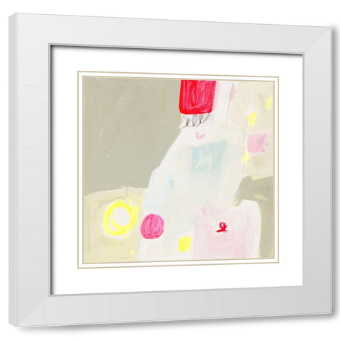 Fizz II White Modern Wood Framed Art Print with Double Matting by Borges, Victoria